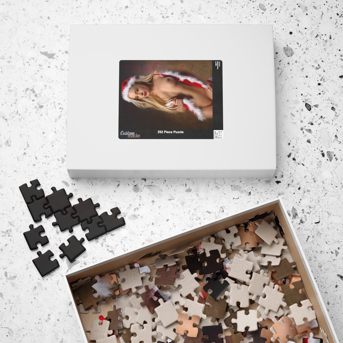 Puzzle (110, 252, 500, 1014-piece) Nude Christmas Girl