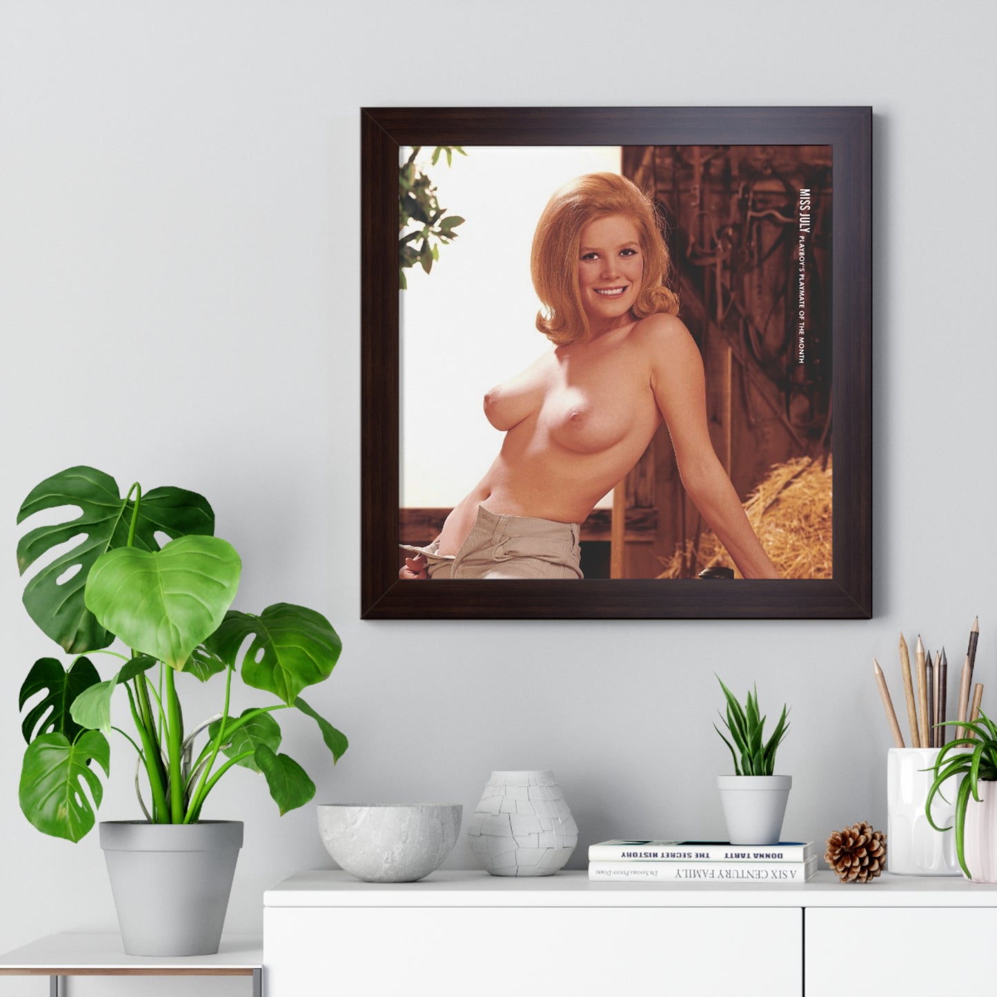 Framed Vertical Poster Playboy Playmate July 1964 Melba Ogle