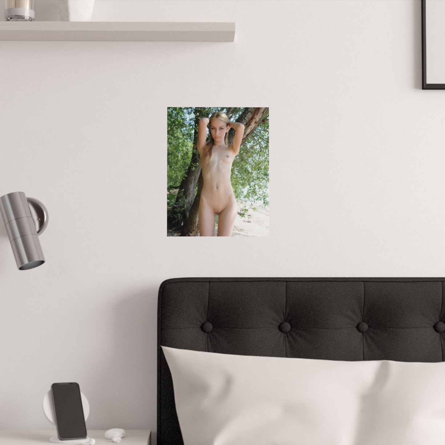 Satin Posters (210gsm) Skinny Nude Outdoors