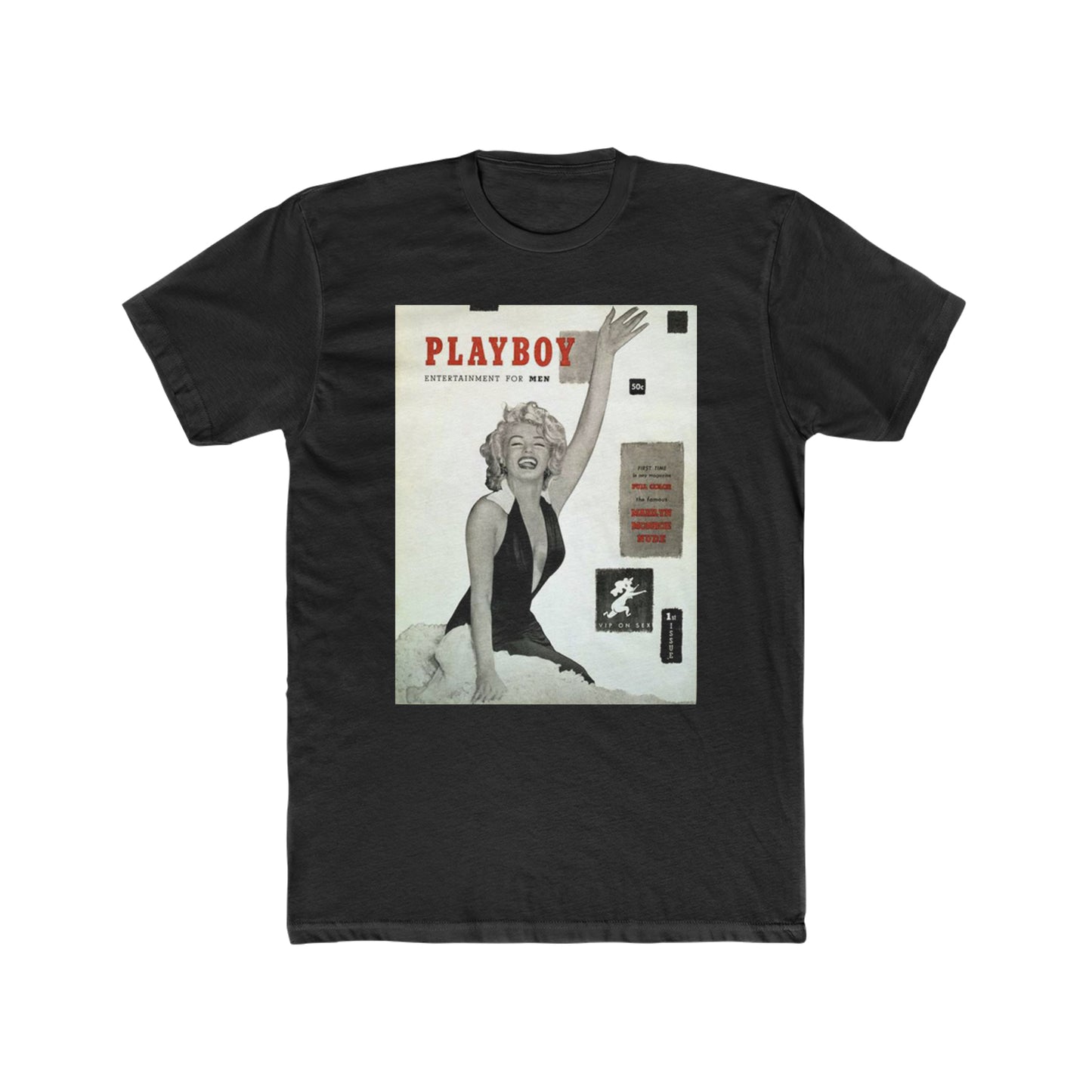 Men's Cotton Crew Tee Playboy Cover December 1953 Marilyn Monroe