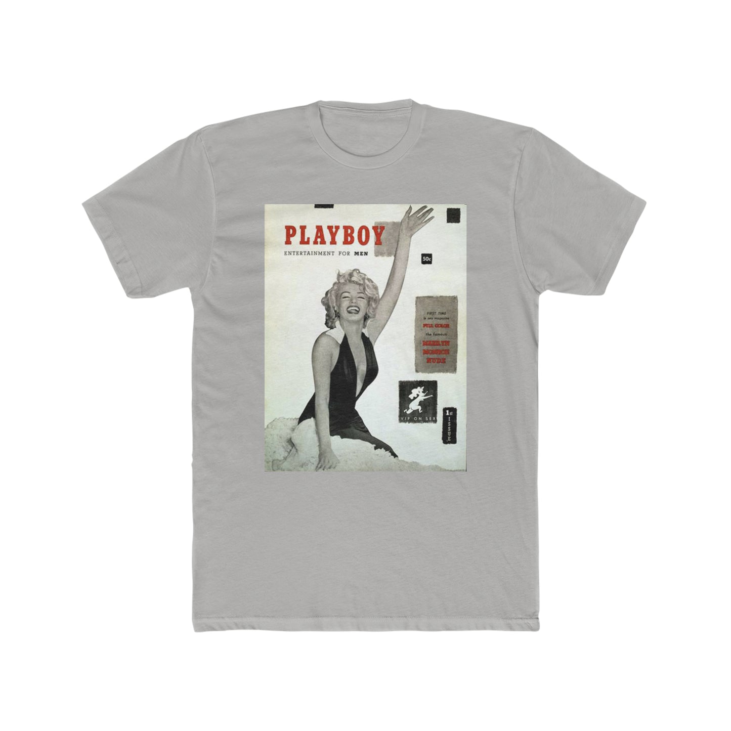 Men's Cotton Crew Tee Playboy Cover December 1953 Marilyn Monroe
