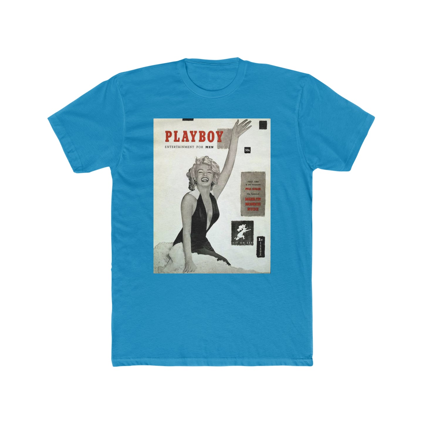 Men's Cotton Crew Tee Playboy Cover December 1953 Marilyn Monroe