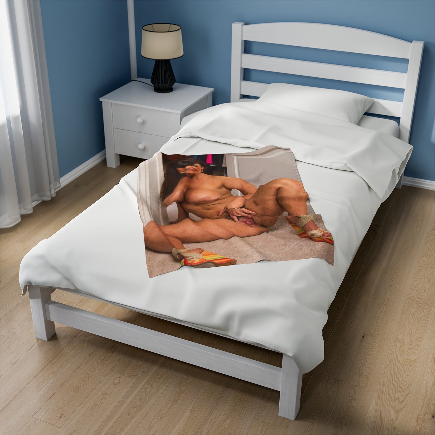 Velveteen Plush Blanket Lisa Ann Nude