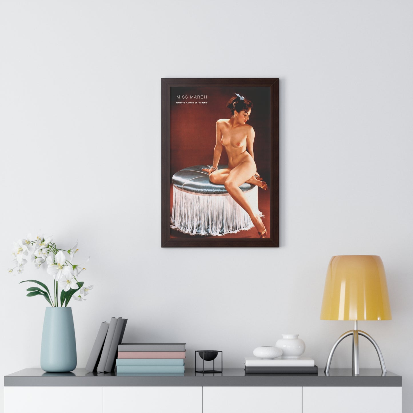 Framed Vertical Poster Playboy Playmate March 1954 Dolores Del Monte