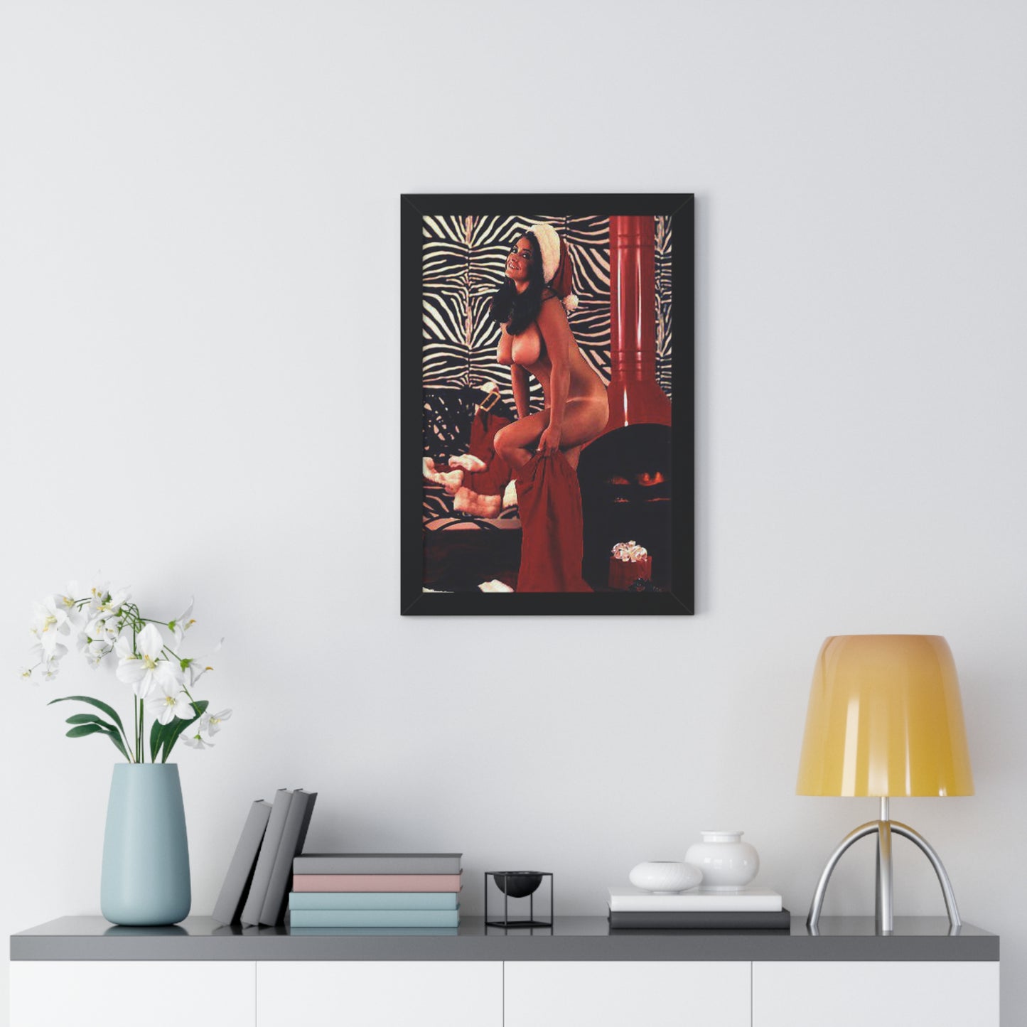 Framed Vertical Poster Playboy Playmate Cynthia Myers Nude