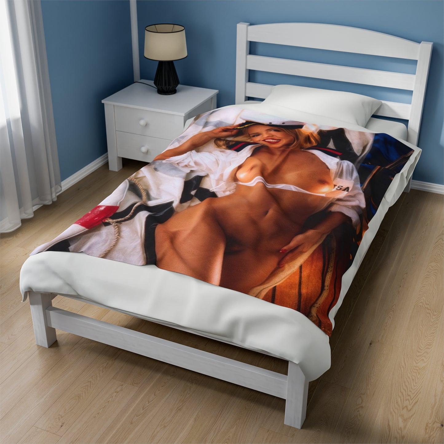 Velveteen Plush Blanket Playboy Playmate September 1993 Carrie Westcott