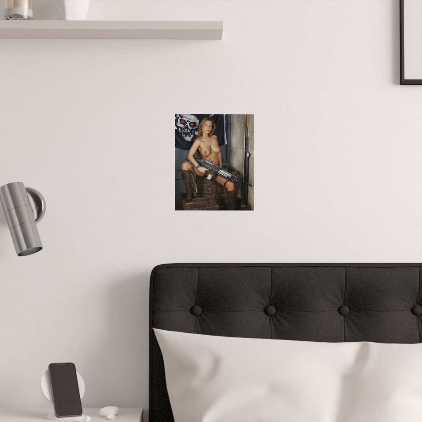 Satin Posters (210gsm) Sexy Nude Girl with Big Gun