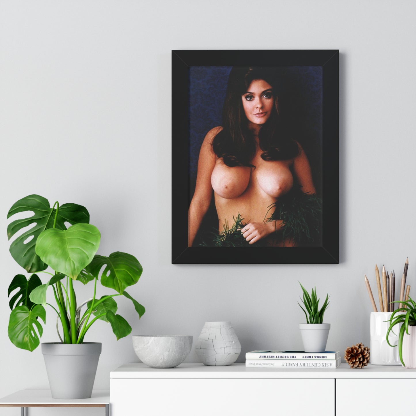 Framed Vertical Poster Playboy Playmate Cynthia Myers Nude