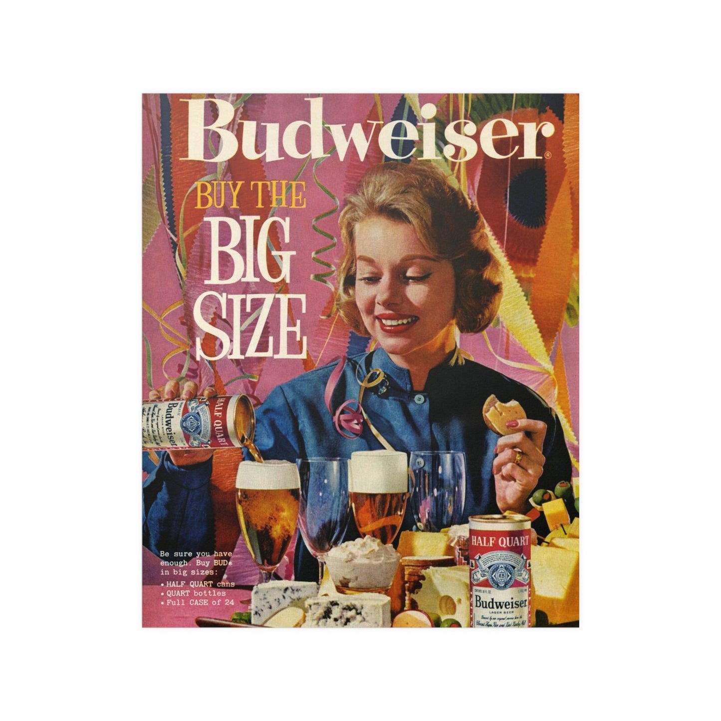 Satin Posters (210gsm) Budweiser Advertisement