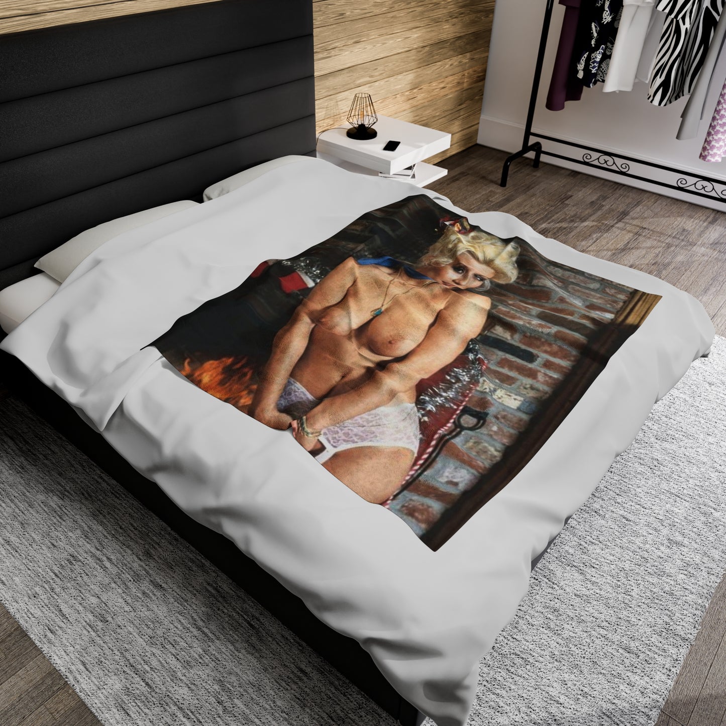Velveteen Plush Blanket Porn Star Seka Nude