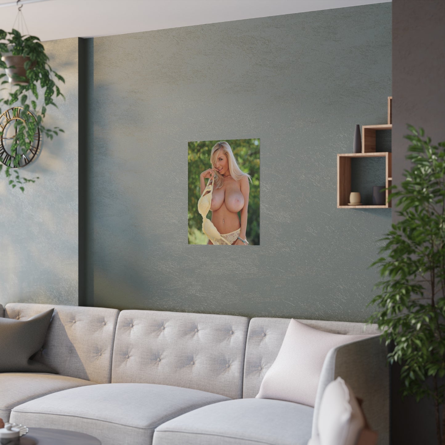 Satin Posters (210gsm) Busty Nude Blonde