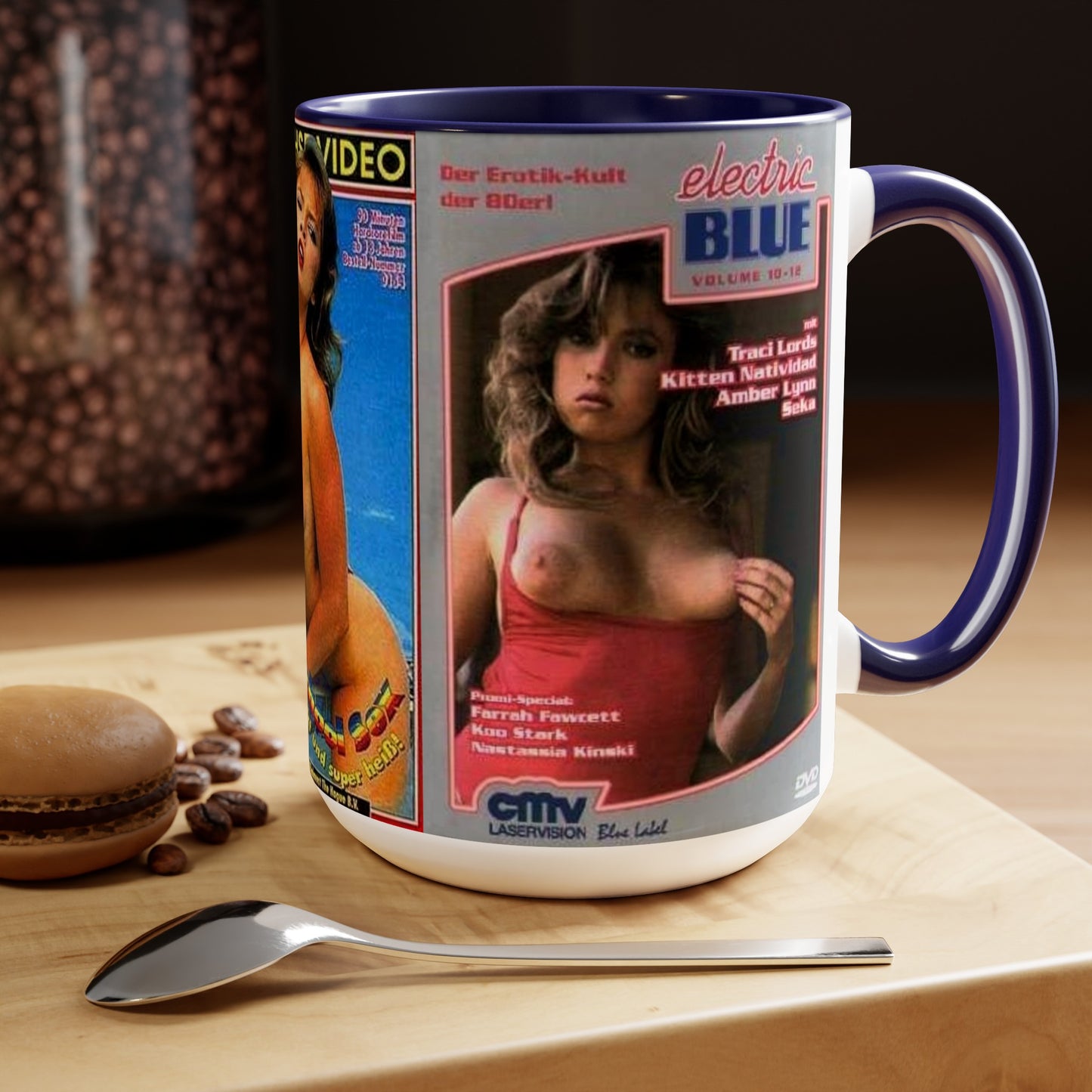 Two-Tone Coffee Mugs, 15oz Traci Lords Nude