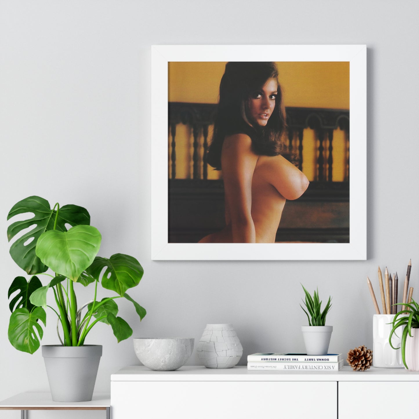 Framed Vertical Poster Playboy Playmate Cynthia Myers Nude