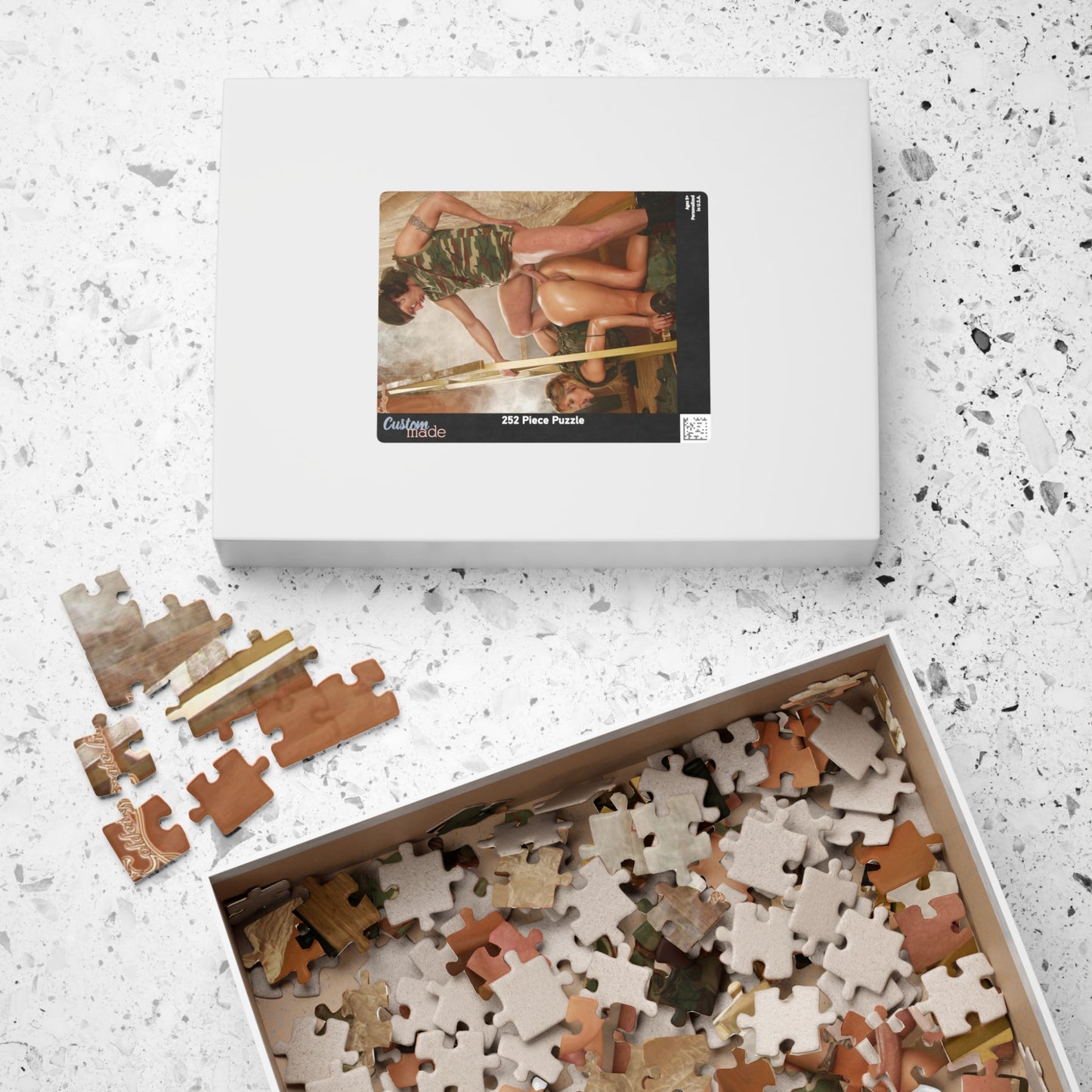 Puzzle (110, 252, 520, 1014-piece) Nude Military Girl