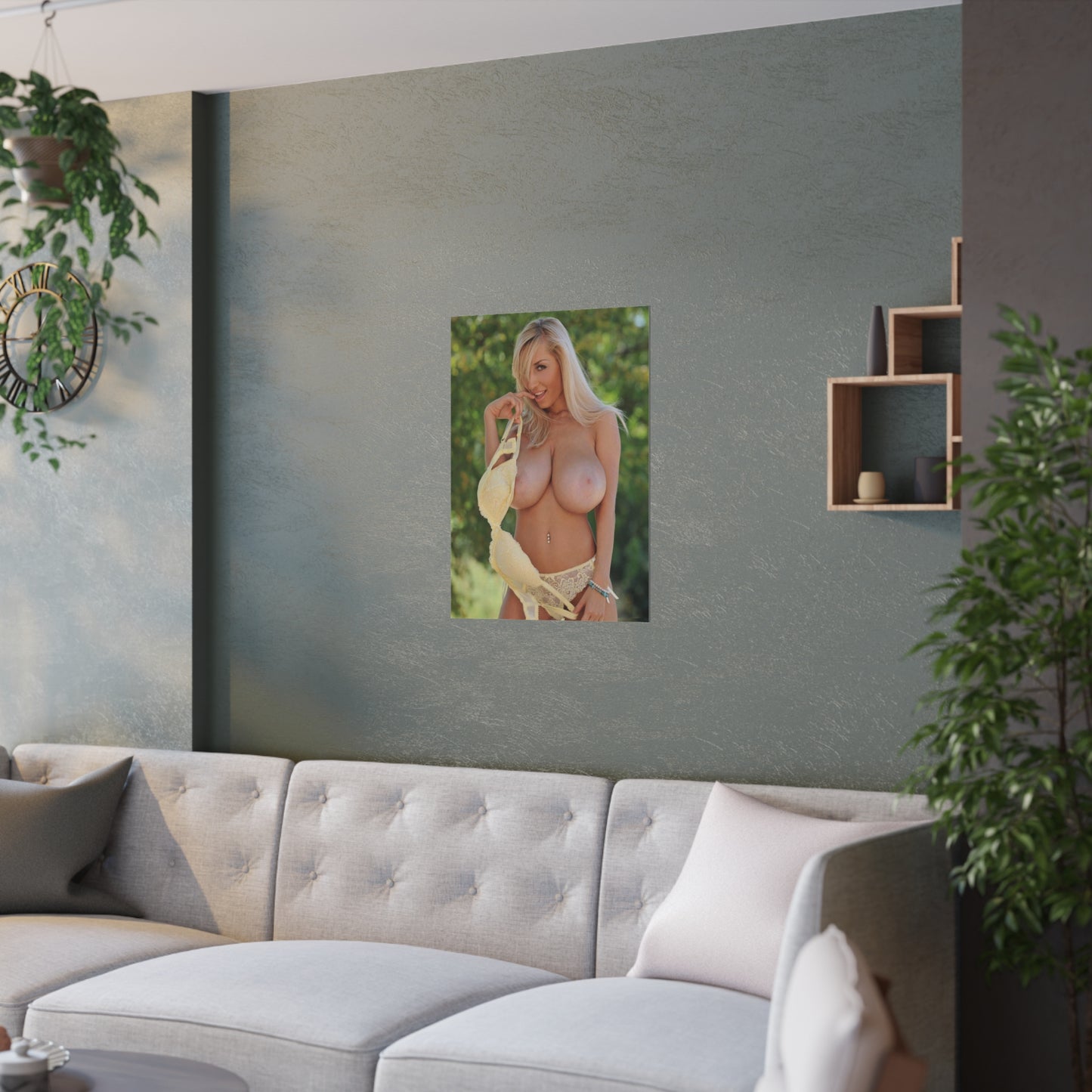 Satin Posters (210gsm) Busty Nude Blonde