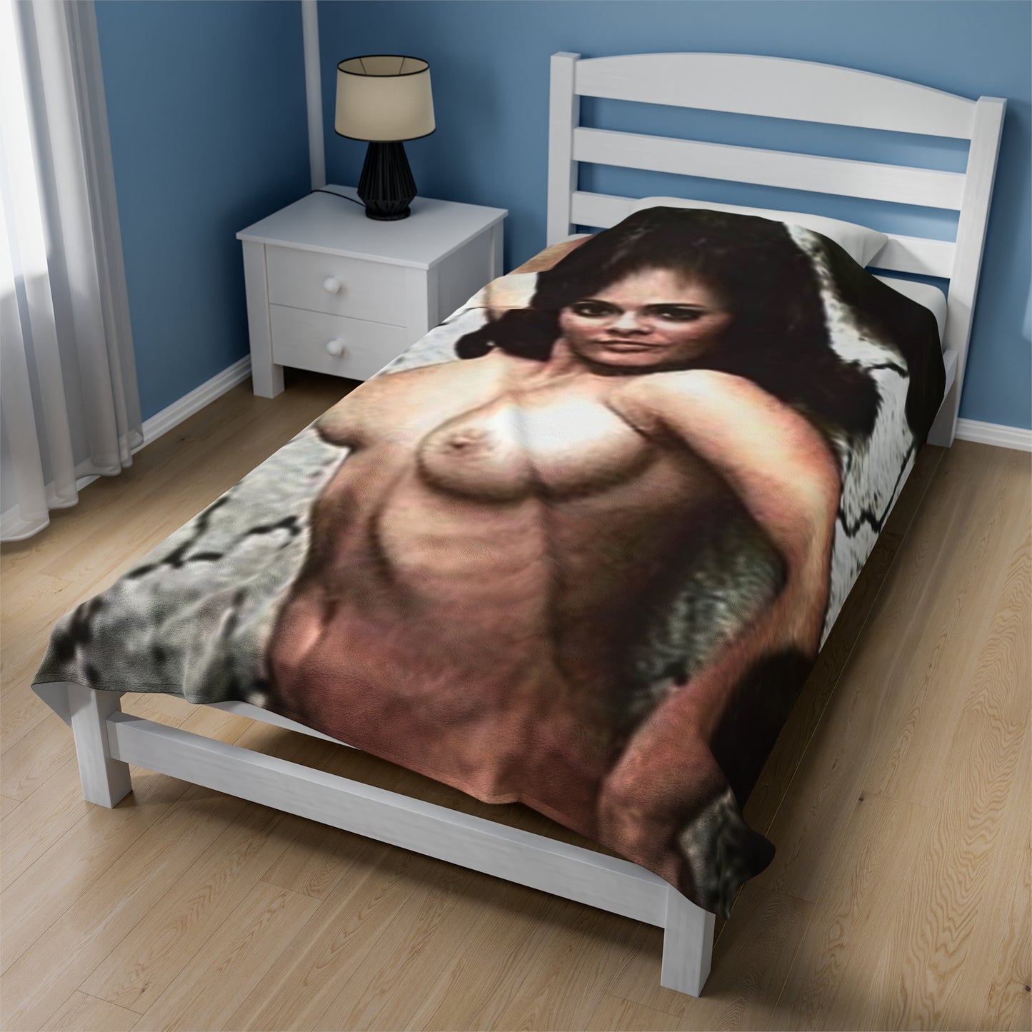 Velveteen Plush Blanket Cynthia Myers Nude