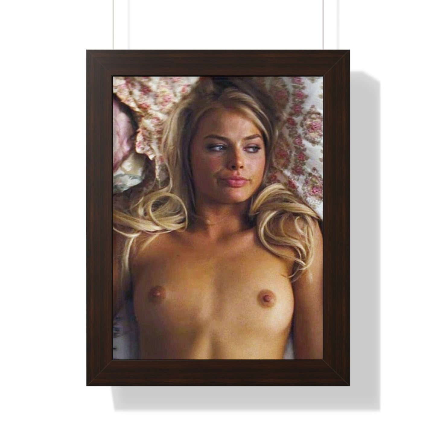 Framed Vertical Poster Margot Robbie Nude Wolf of Wallstreet