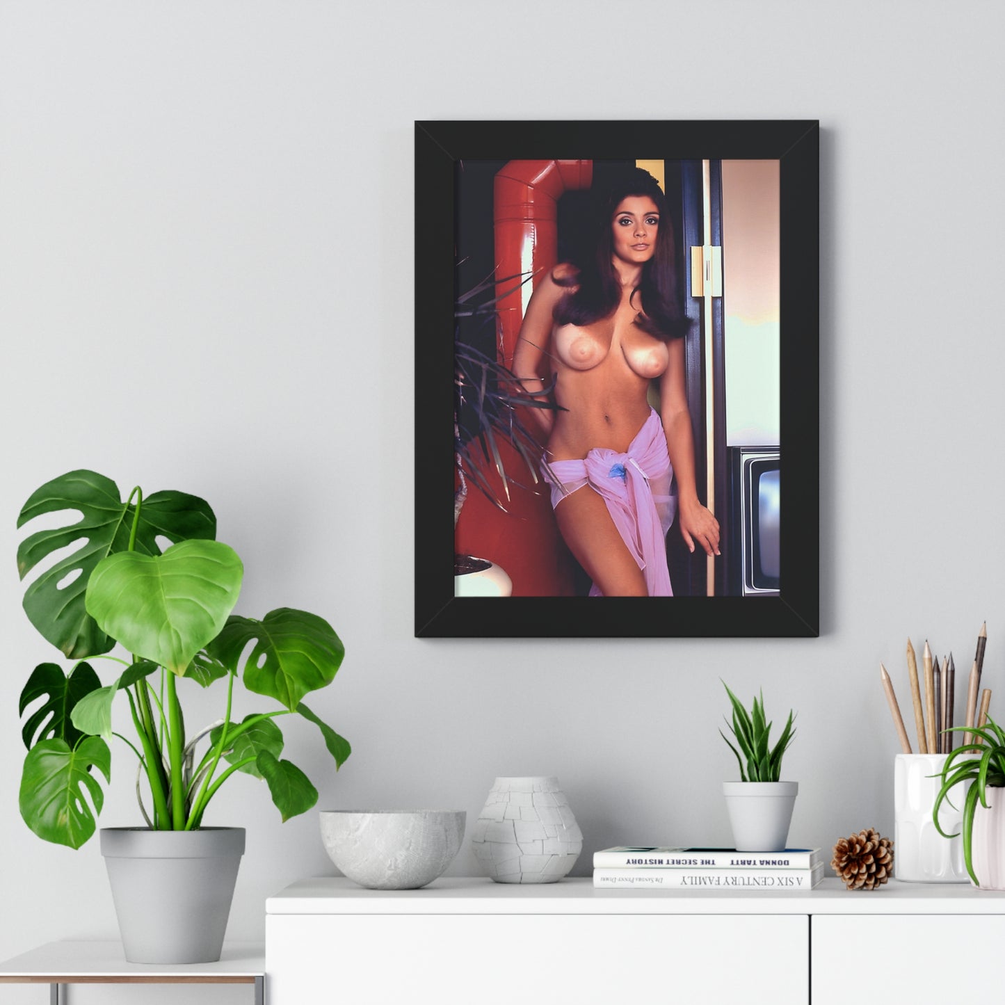 Framed Vertical Poster Playboy Playmate Cynthia Myers nude