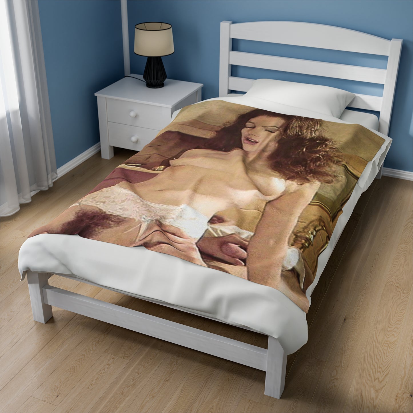 Velveteen Plush Blanket Retro Porn Star Annette Haven