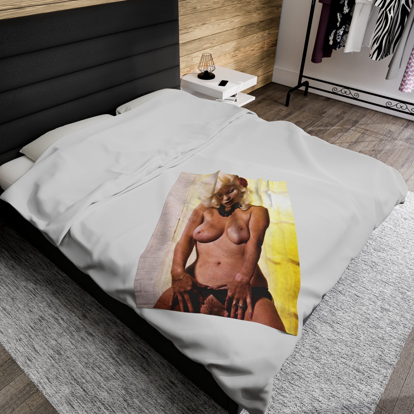 Velveteen Plush Blanket Porn Star Seka Nude