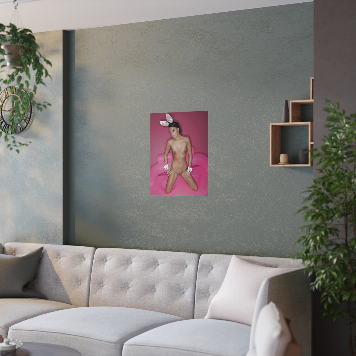 Satin Posters (210gsm) Tight Nude Bunny Ears
