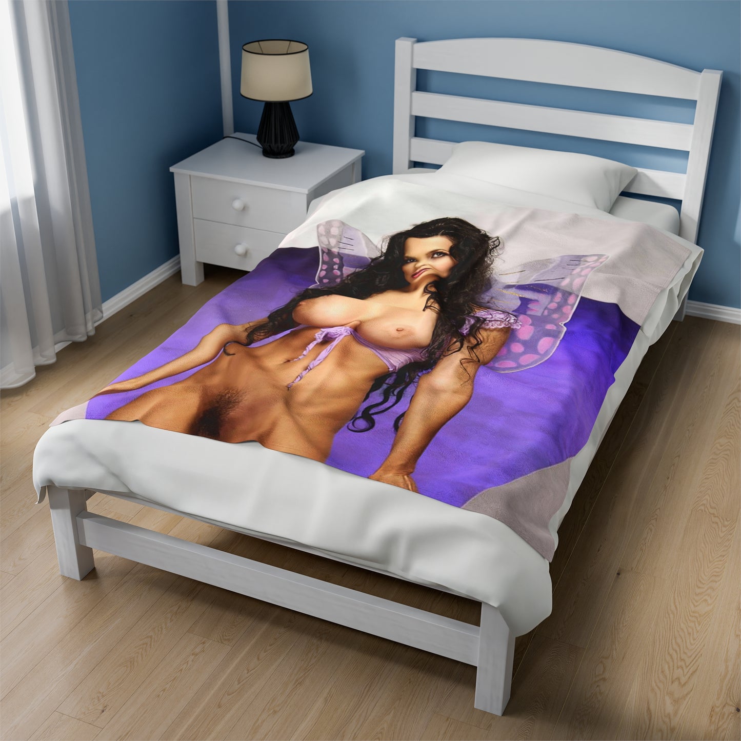 Velveteen Plush Blanket Retro Adult Star Julie Strain