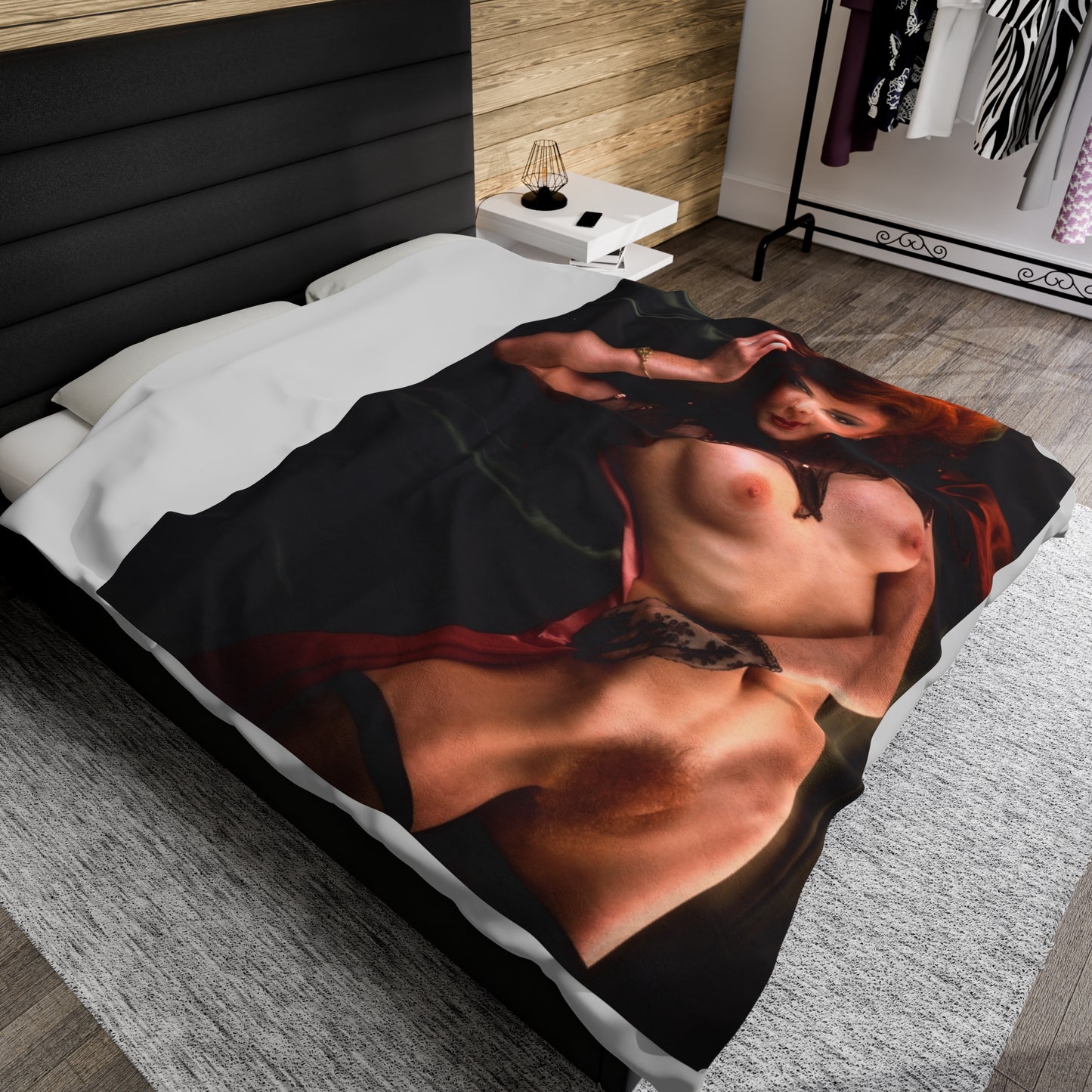 Velveteen Plush Blanket Playboy Playmate October 1985 Cynthia Brimhall