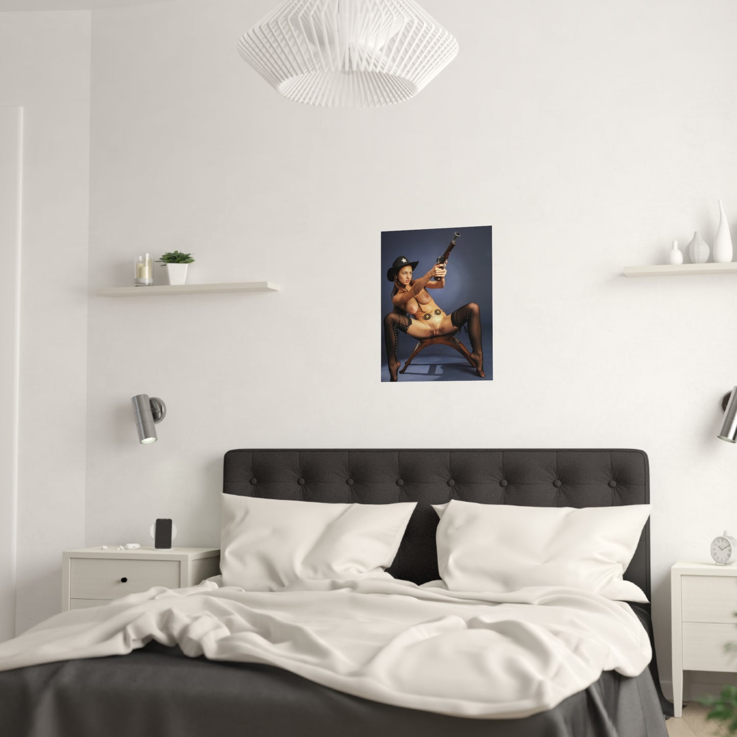 Satin Posters (210gsm) Naked Chicks With Guns