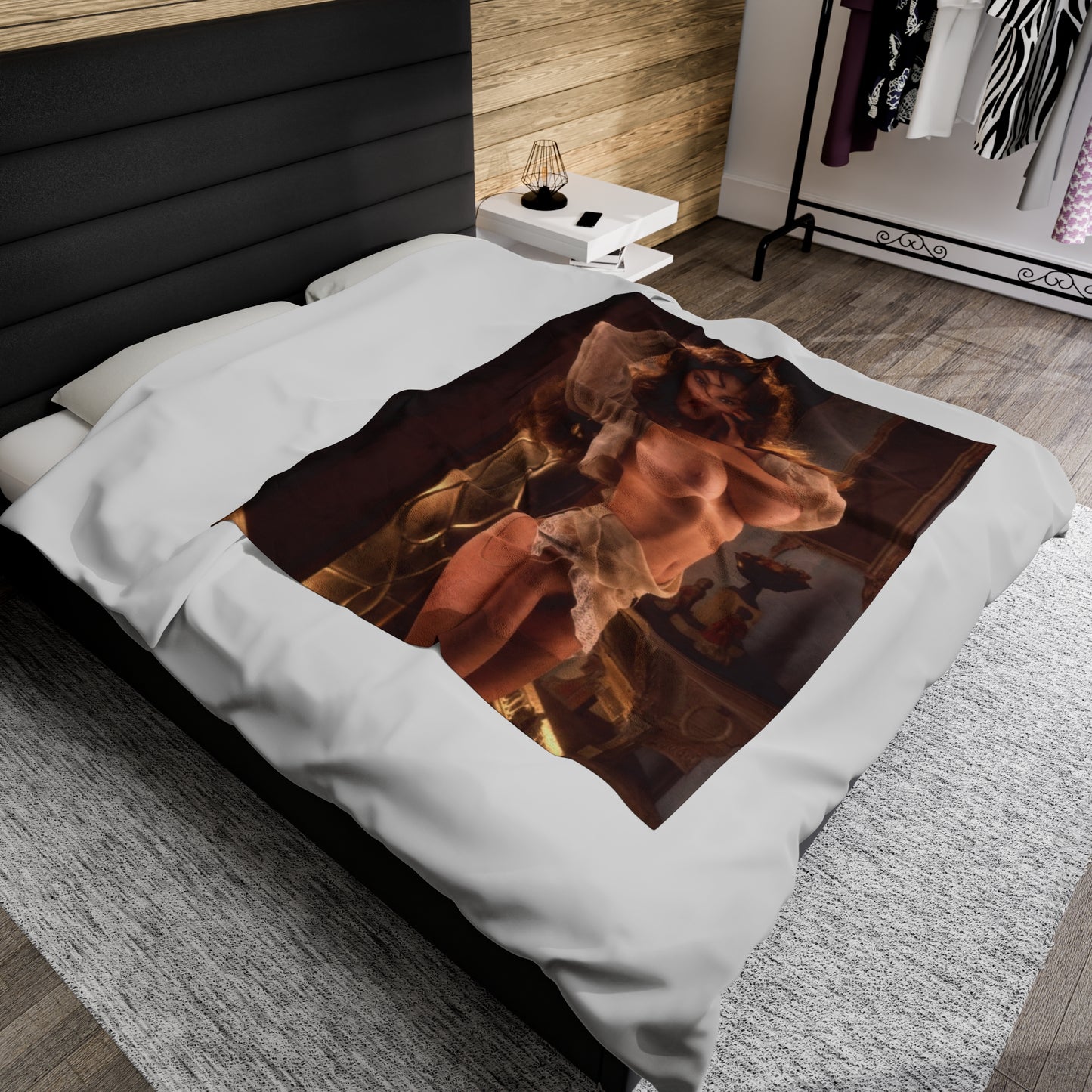 Velveteen Plush Blanket Playboy Playmate December 1989 Petra Verkaik