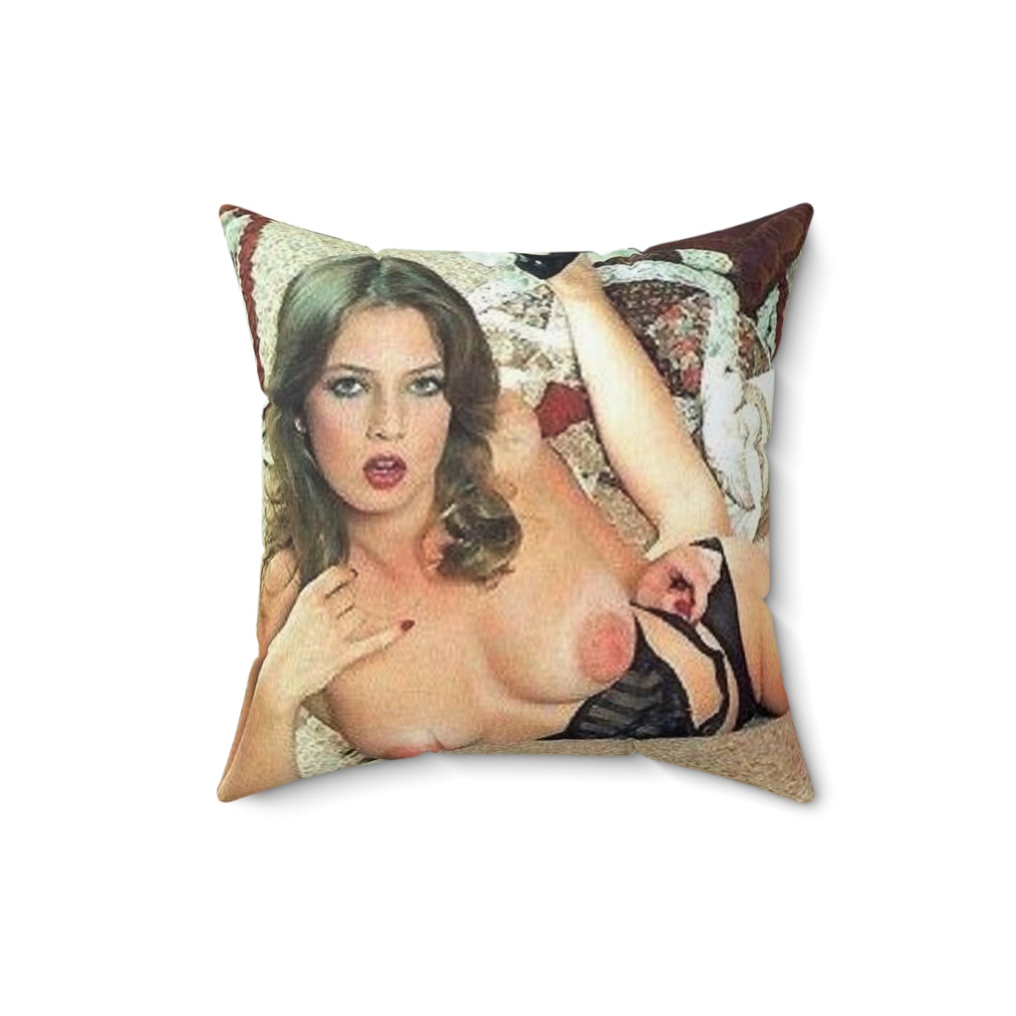 Spun Polyester Square Pillow Traci Lords Nude