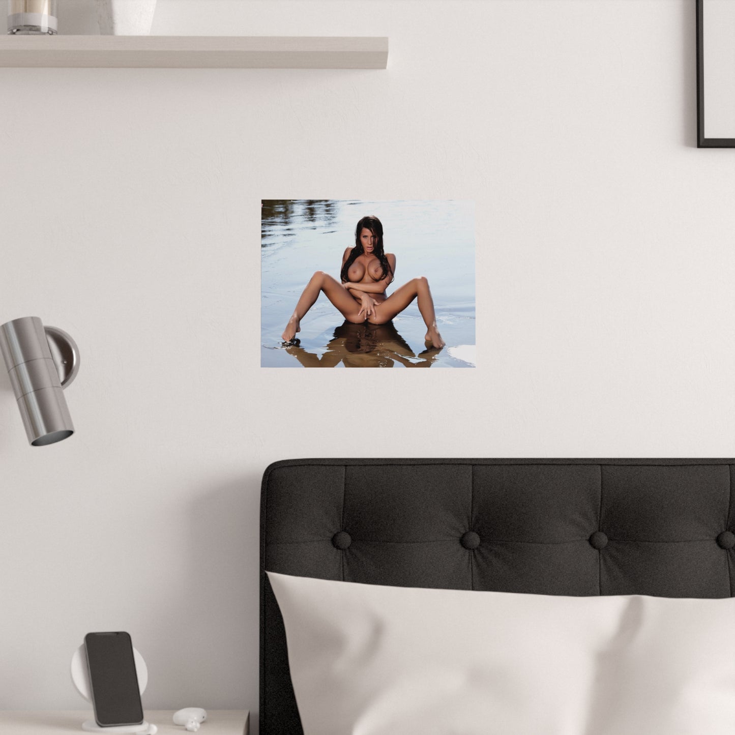 Satin Posters (210gsm) Madison Ivy Nude at the Beach