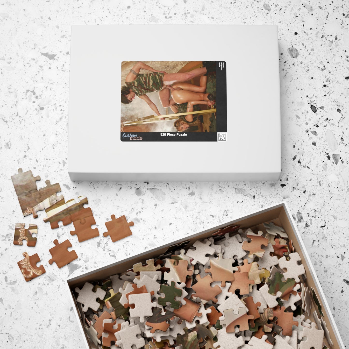 Puzzle (110, 252, 520, 1014-piece) Nude Military Girl