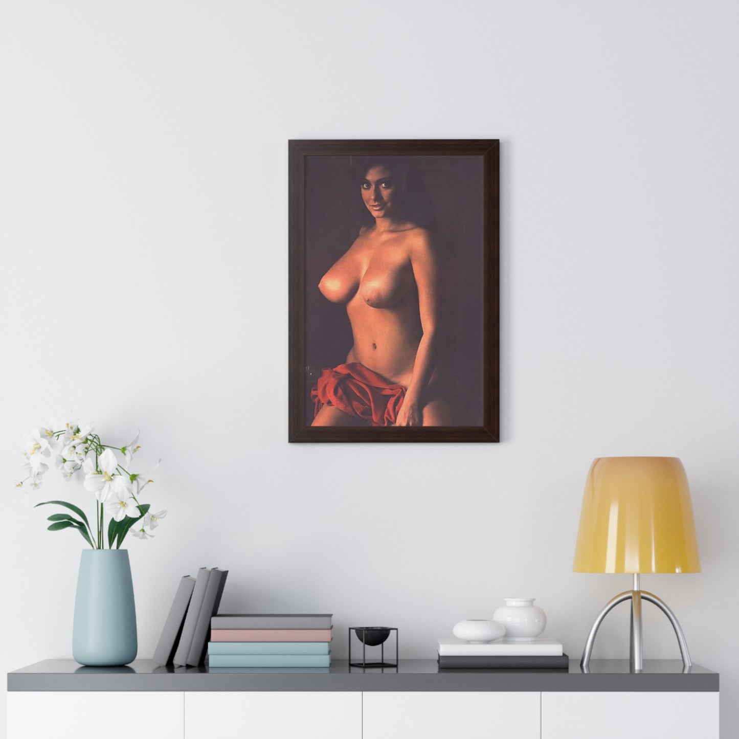 Framed Vertical Poster Playboy Playmate Cynthia Myers Nude