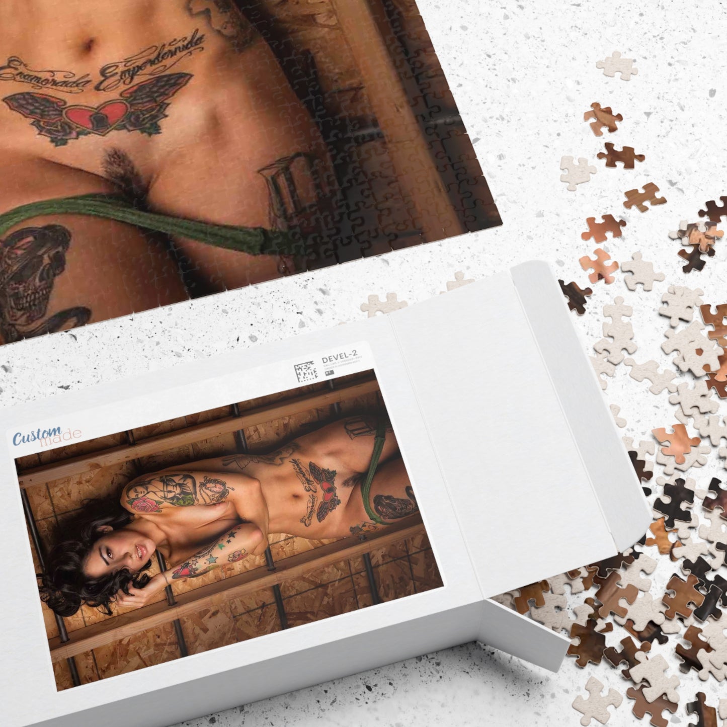 Puzzle (110, 252, 500, 1014-piece) Nude and Tattooed #3