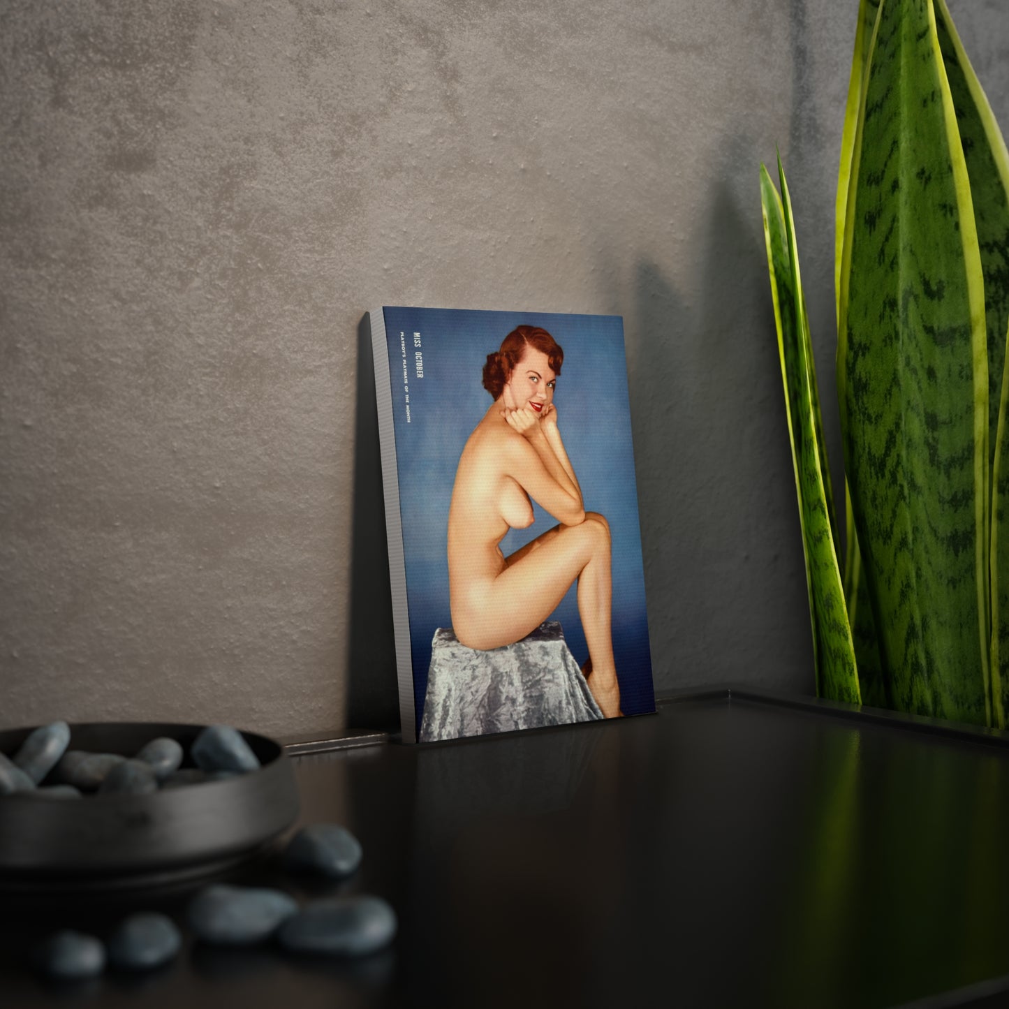 Canvas Photo Tile Playboy Playmate October 1954 Madeline Castle