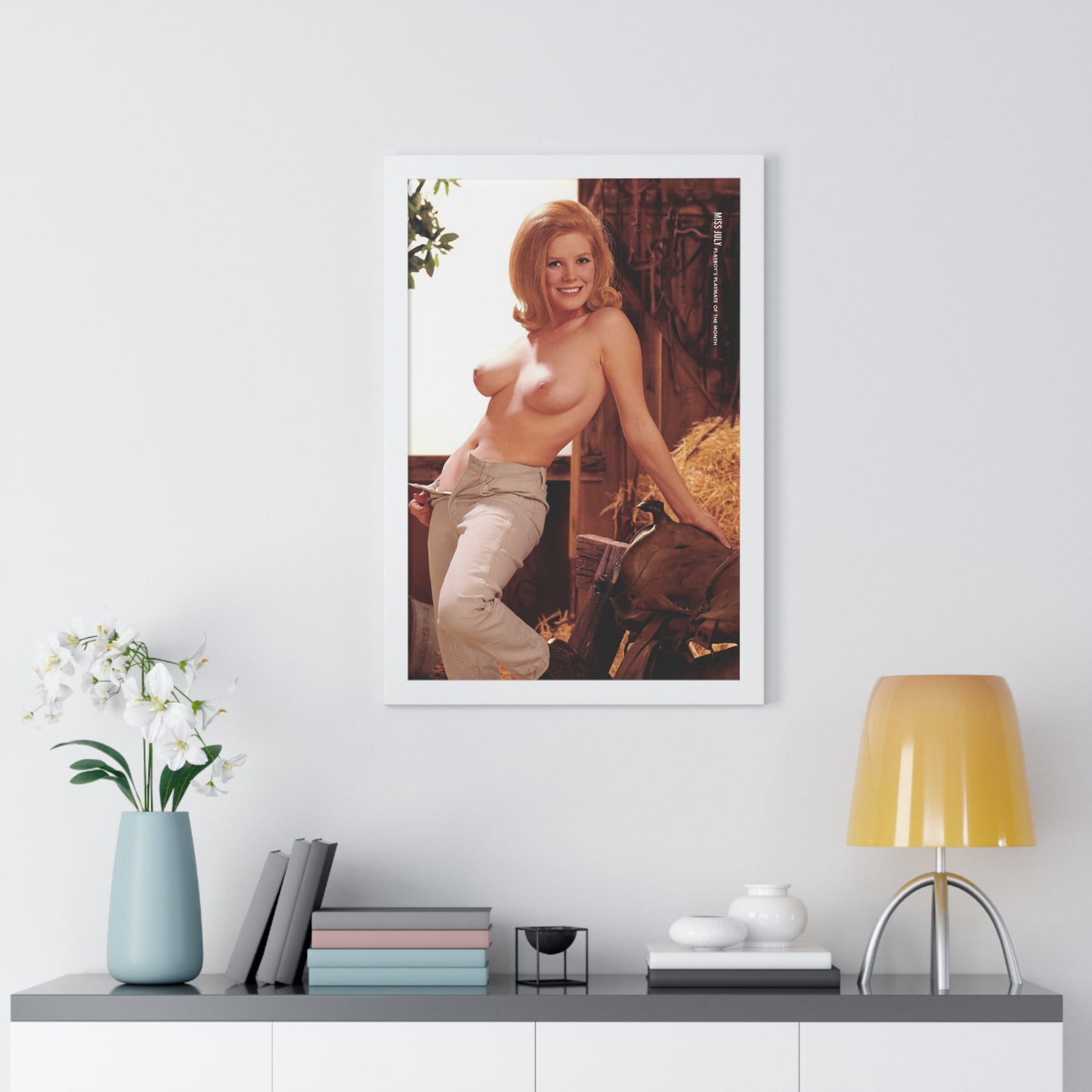 Framed Vertical Poster Playboy Playmate July 1964 Melba Ogle