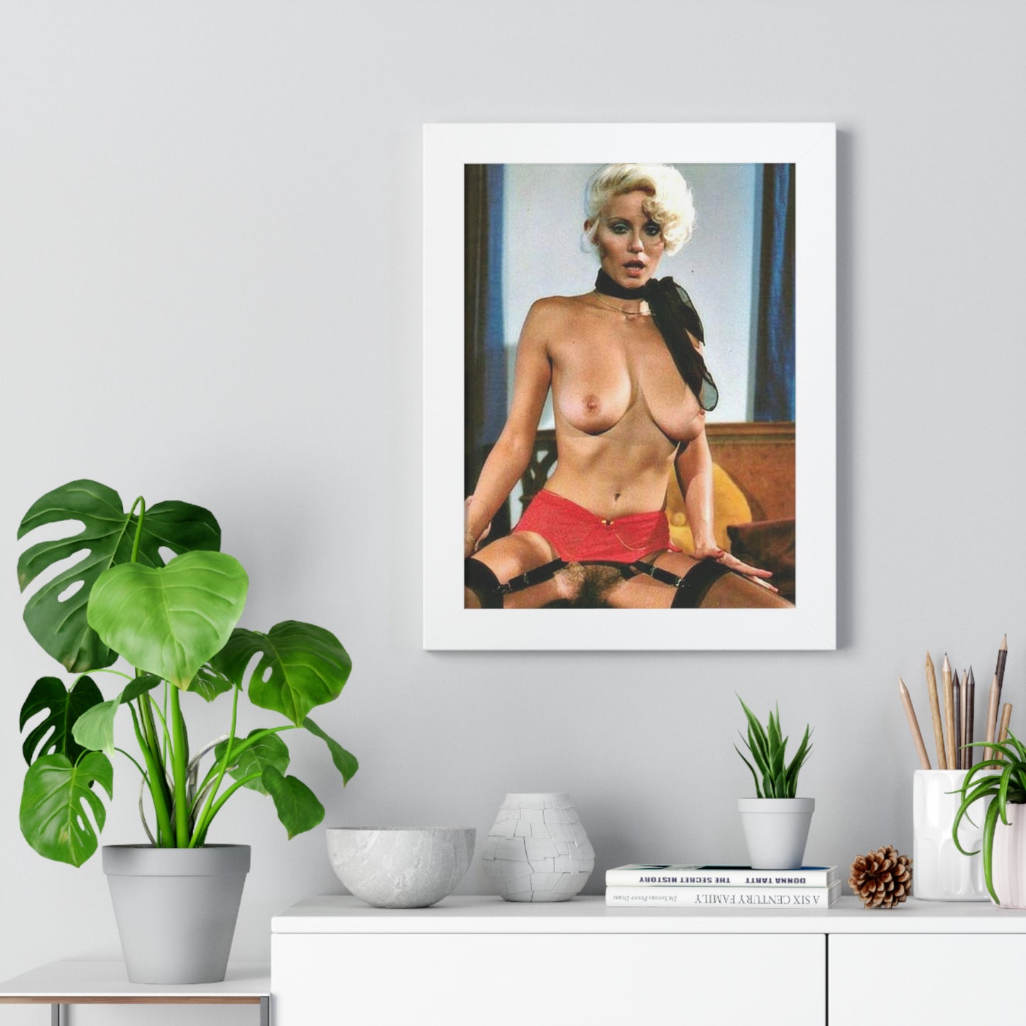 Framed Vertical Poster Porn Star Seka Nude