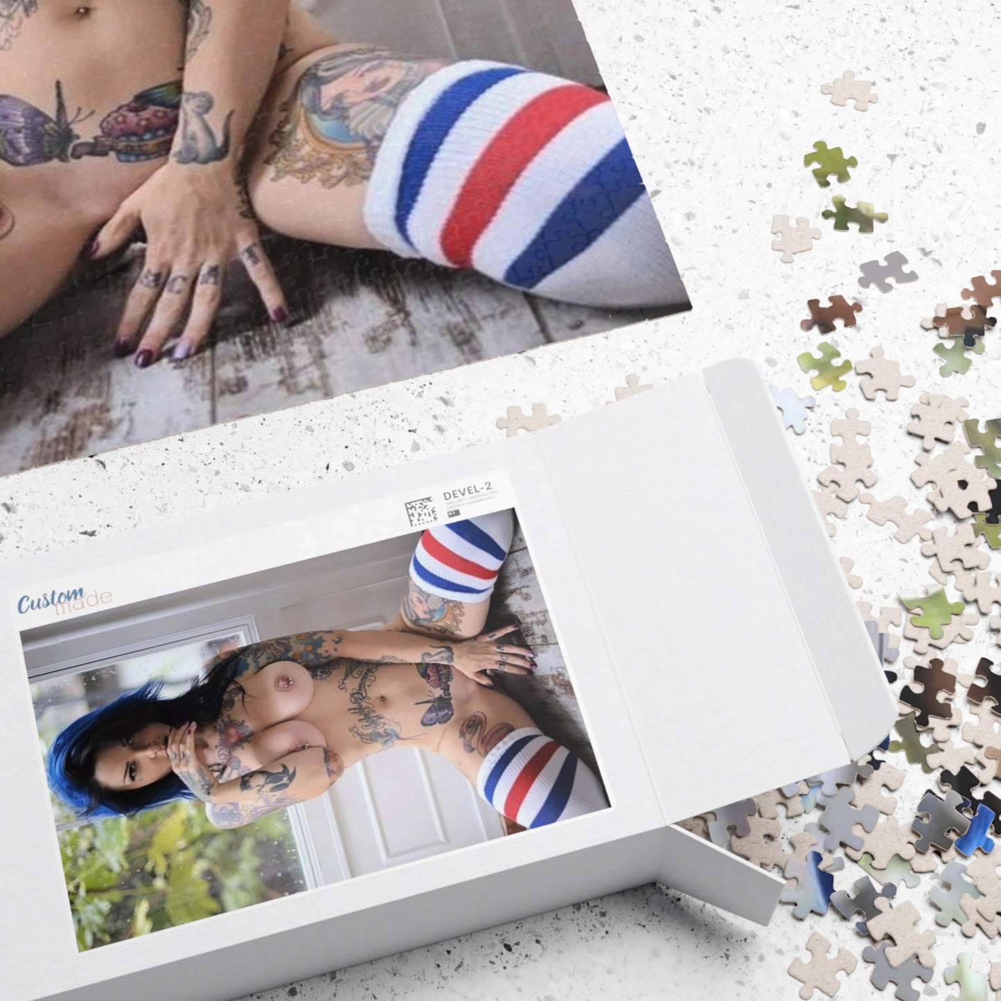 Puzzle (110, 252, 500, 1014-piece) Nude and Tattooed #1