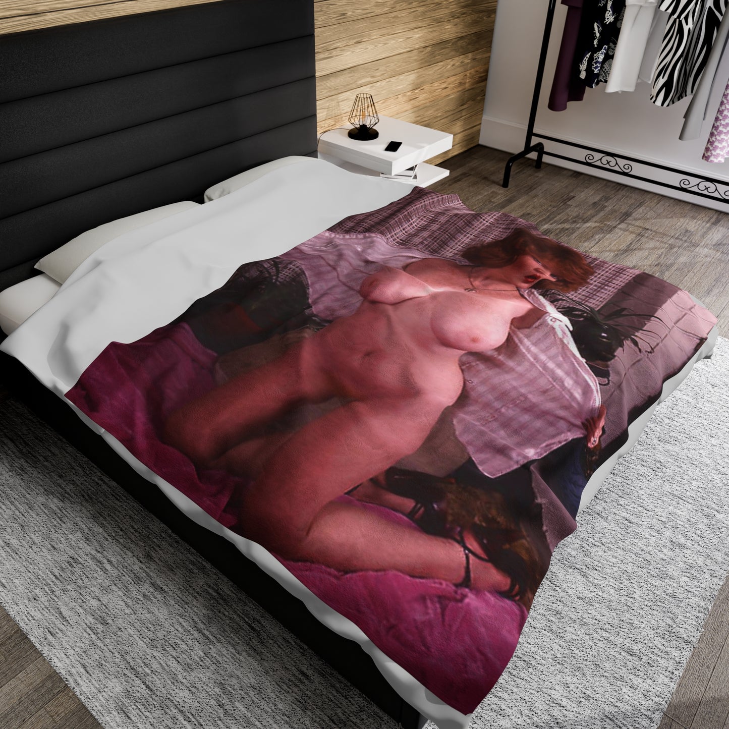 Velveteen Plush Blanket Retro Pornstar Lisa De Leeuw Nude