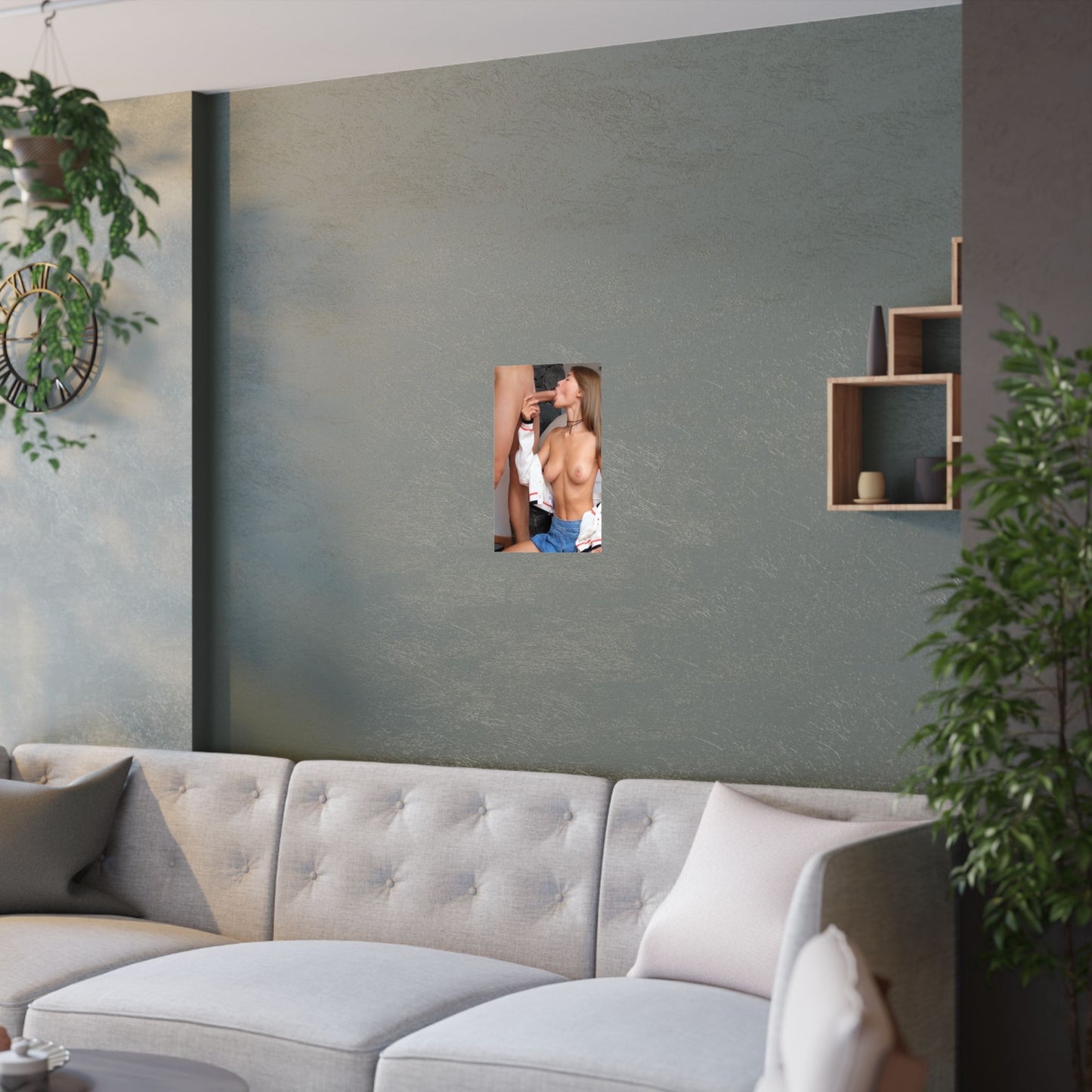 Satin Posters (210gsm) Natural Teen Sucking Cock