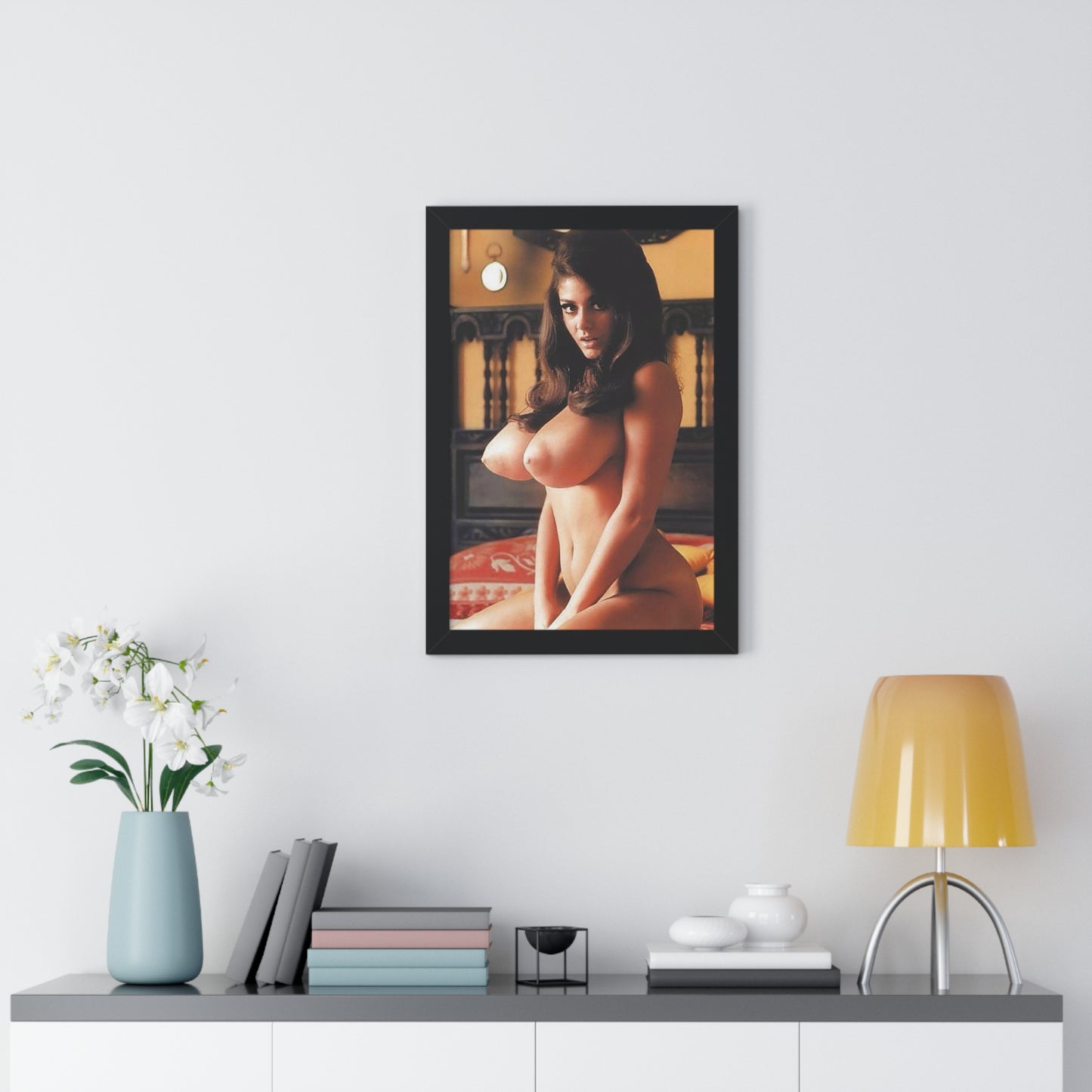 Framed Vertical Poster Playboy Playmate Cynthia Myers Nude