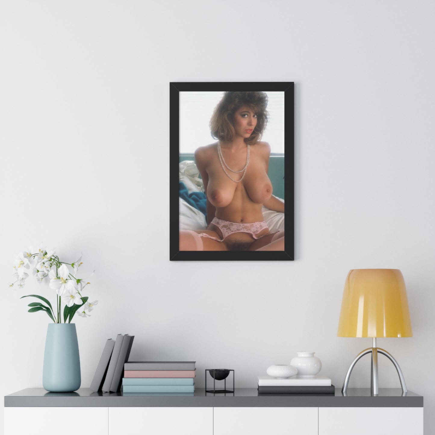 Framed Vertical Poster Porn Star Christy Canyon Nude