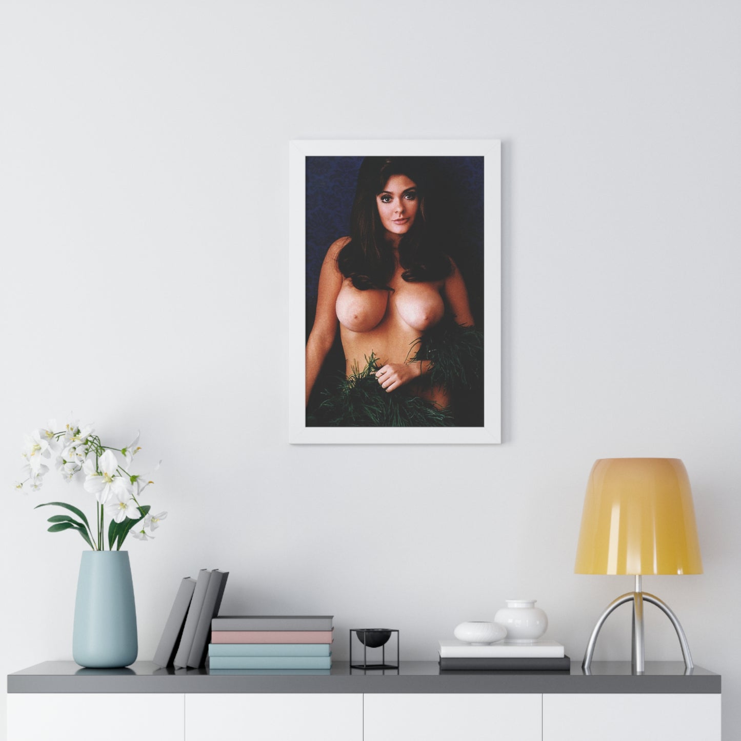 Framed Vertical Poster Playboy Playmate Cynthia Myers Nude
