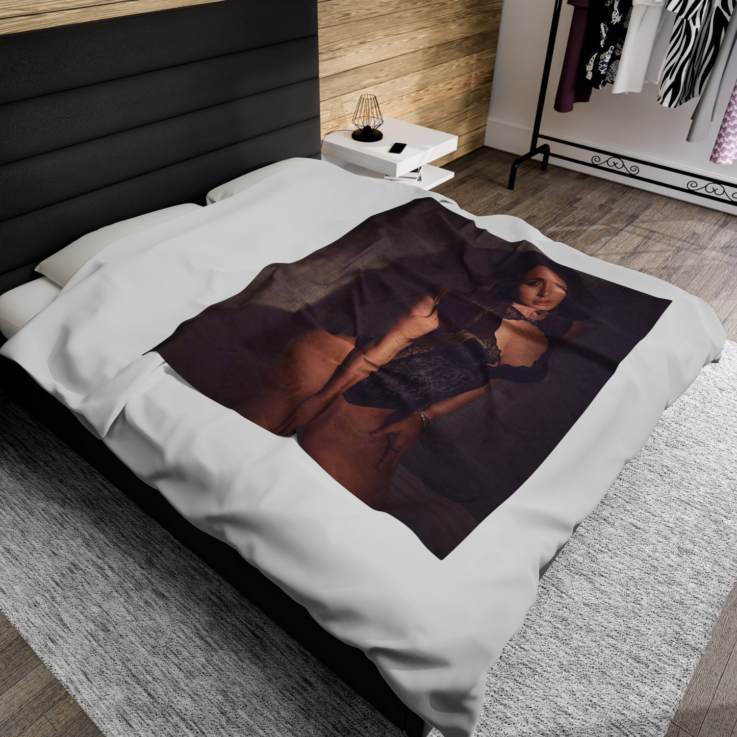 Velveteen Plush Blanket Megan Fox