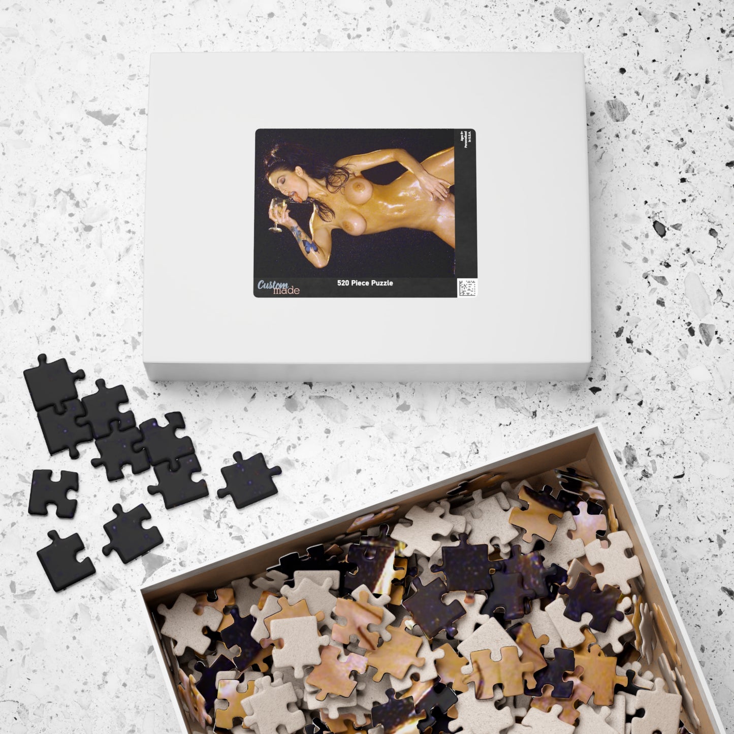 Puzzle (110, 252, 520, 1014-piece) Retro Adult Star Janine Lindenmulder Nude