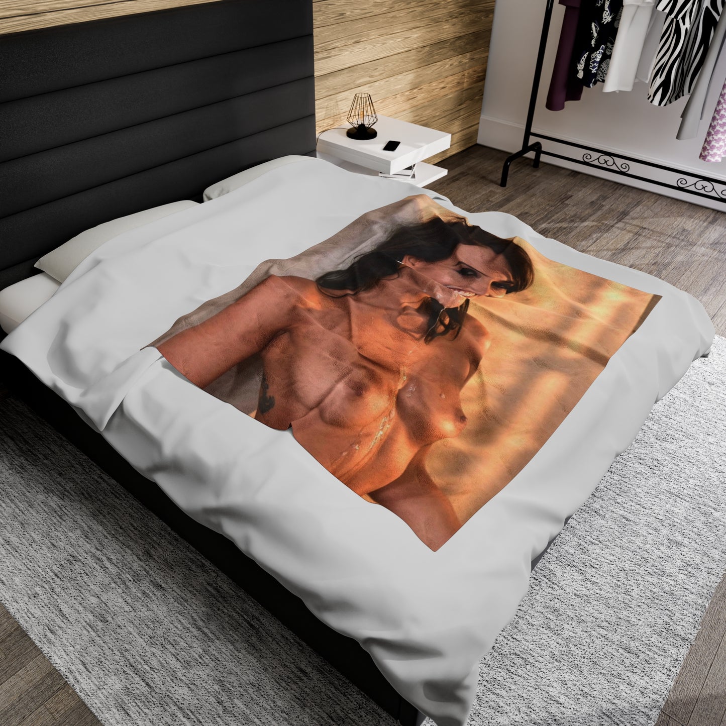 Velveteen Plush Blanket Janice Griffith Nude