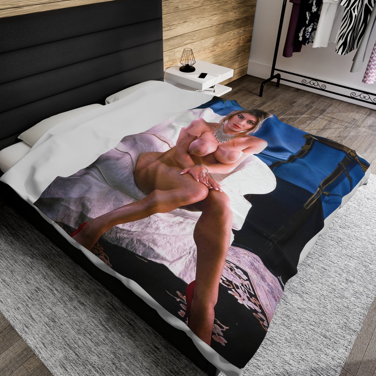 Velveteen Plush Blanket Retro Pornstar Celeste Nude