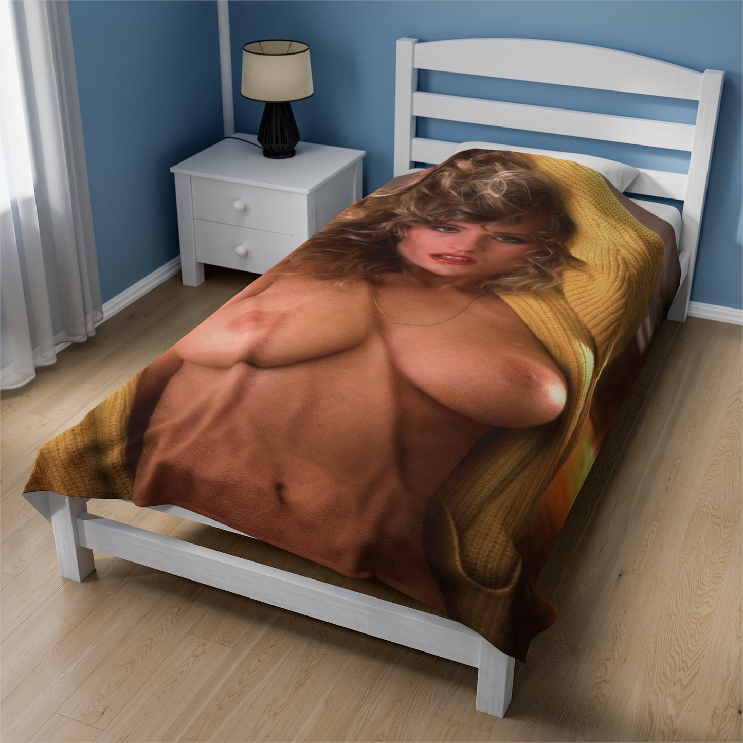 Velveteen Plush Blanket Playboy Playmate September 1990 Kerri Kendall