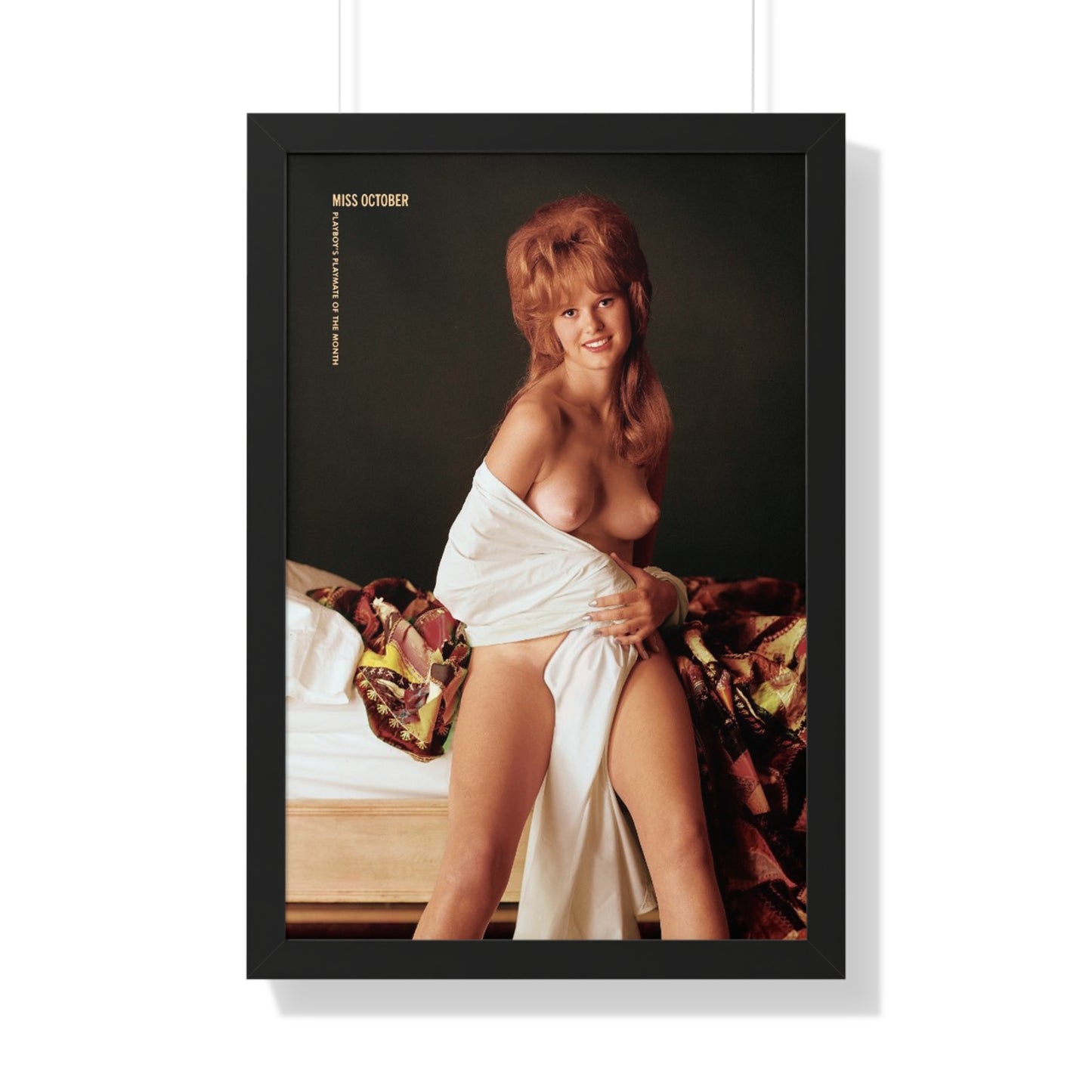 Framed Vertical Poster Playboy Playmate October 1963 Christine Williams