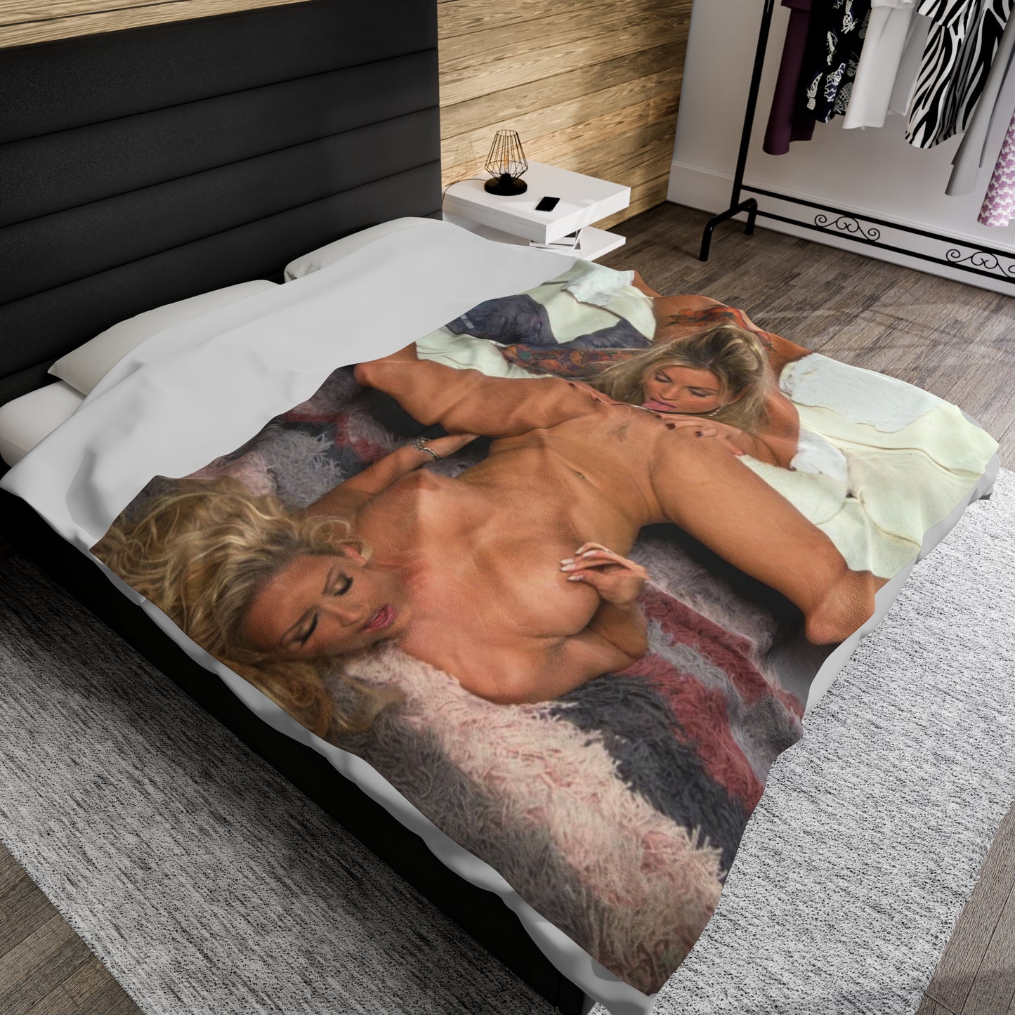 Velveteen Plush Blanket Jenna Jameson and Janine Lindenmulder